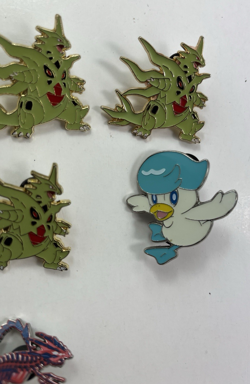 7 Various Pokemon Enamel Collector Pin Lot Mega Tyranitar Quaxly Eternatus - Image 4