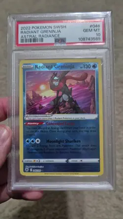 2022 Pokemon SWSH Radiant Greninja 046/189 Astral Radiance PSA 10 🔥🔥🔥 - Image 2