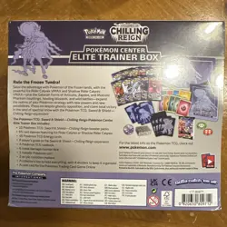 Pokemon Chilling Reign Pokemon Center Elite Trainer Box ETB Set Shadow & Ice - Image 4