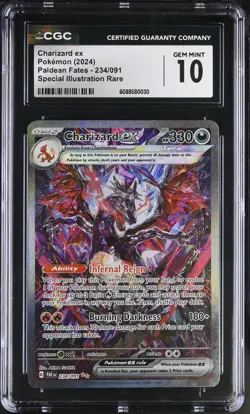POKEMON CGC 10 2024 SV Paldean Fates Charizard ex 234/091 SIR - Image 1