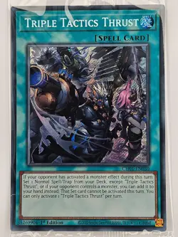 Yu Gi Oh - CH01-EN030 Triple Tactics Thrust - Secret Rare - Sealed - Image 1