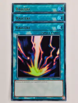 Yu Gi Oh - 3x LCKC-EN088 Raigeki - Ultra Rare - Image 1