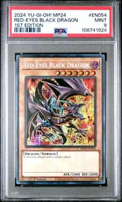 2024 Yu-gi-oh! Red-Eyes Black Dragon MP24-EN054 PSA 9 Mint - Image 1