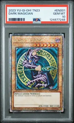 2023 YU-GI-OH! TN23-25TH ANV TIN: DUELING HEROES #EN001 DARK MAGICIAN PSA 10 - Image 1