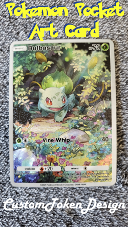 == Pocket Pokemon Bulbasaur Illustration Immersive Art Card HOLO == - Image 1