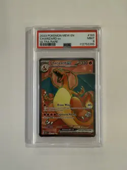 2023 Pokemon TCG Charizard EX Ultra Rare Holo Card PSA 9 Mint 183/165 - Image 1