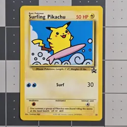 Surfing Pikachu Black Star Promo 28 WOTC Pokemon Card - Image 5