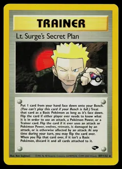 Pokemon Card - Lt. Surge's Secret Plan Gym Challenge 107/132 Rare - Image 1