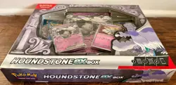 New & Sealed Pokemon Houndstone Ex Box 4 booster card packs 3 foil TCG Live code - Image 2