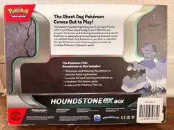New & Sealed Pokemon Houndstone Ex Box 4 booster card packs 3 foil TCG Live code - Image 3