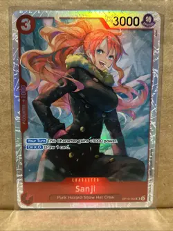 Sanji OP10-005 Super Rare Royal Blood One Piece TCG Card - Image 1