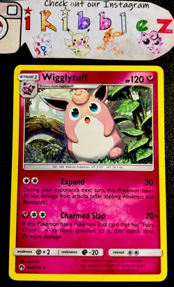 Curious Wigglytuff 134/214 NM Non Holo Discontinued Fairy Type Pokemon Card! - Image 1