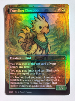 Traveling Chocobo FOIL Proxy Card with Custom Art Design Final Fantasy - Image 1