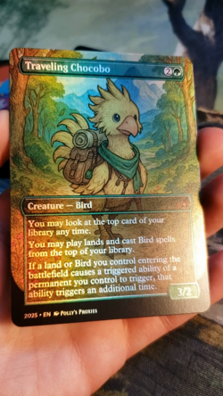 Traveling Chocobo FOIL Proxy Card with Custom Art Design Final Fantasy - Image 2