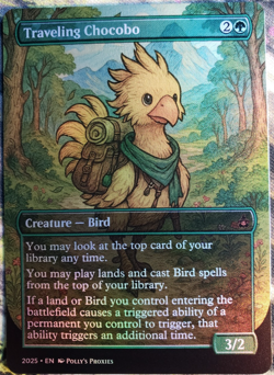 Traveling Chocobo FOIL Proxy Card with Custom Art Design Final Fantasy - Image 4