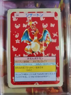 Pokemon Card Charizard Glurak Topsun 1995 Bandai Japanese PGS PSA 8 Green Back - Image 3