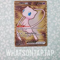Pokemon Card Mew Ex 205/165 Secret Rare Scarlet Violet Pokemon 151 LP Metal - Image 1