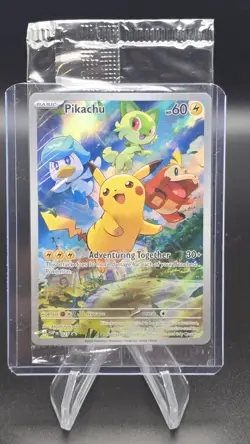 Pikachu 027 Sv: Scarlet & Violet Promo Cards Holo Black Star Promo SEALED - Image 1