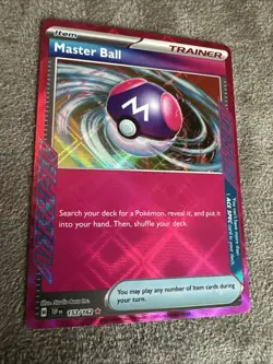 Master Ball 153/162 Ace Spec Holo Rare S & V Temporal Forces Pokemon Card - Image 1