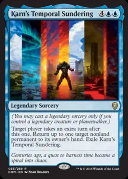 Karn's Temporal Sundering -Foil Light Play MTG Dominaria - Image 1