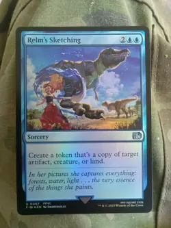 Relm's Sketching Final Fantasy Foil U0067 Magic the Gathering SUPER NICE CARD - Image 1