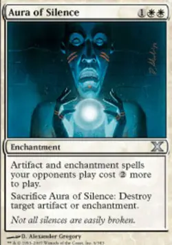 1x Aura of Silence Moderate Play MTG Magic - Kid Icarus - - Image 1