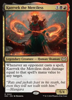 NM Kaervek the Merciless, MTG, Duskmourn Commander, Magic the Gathering, 222 - Image 1