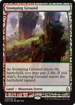 Magic MTG Zendikar Expeditions FOIL Stomping Ground NEAR MINT NM - Image 1