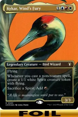 1x - Kykar, Wind's Fury - FOIL BORDERLESS #683 - Commander Masters - NM MTG - Image 1
