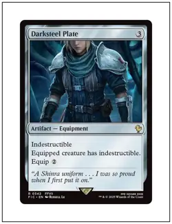 1x Darksteel Plate FFVII, Final Fantasy Commander, Magic MTG NM - Image 1