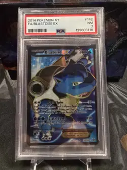 2014 POKEMON XY #142 FULL ART/BLASTOISE EX PSA 7 - Image 1