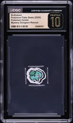 Bulbasaur - 2020 Pokemon Center Flake Seals - CGC Pristine 10 - Mystery Dungeon - Image 1