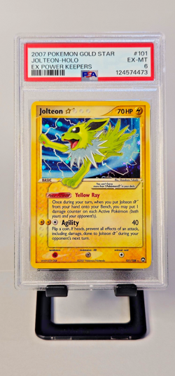 2007 POKEMON EX POWER KEEPERS #101 JOLTEON-HOLO EX POWER KEEPERS PSA 6 - Image 1