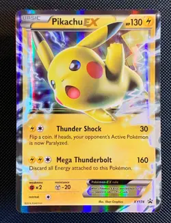 Pokemon Pikachu Ex XY174 Promo Black Star Holo Eng - Image 1