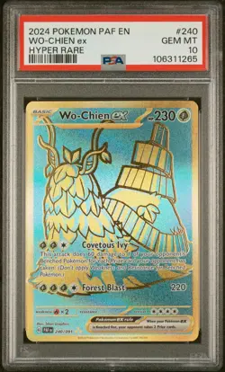 2024 POKEMON PAF EN-PALDEAN FATES HYPER RARE #240 WO-CHIEN EX PSA 10 - Image 1