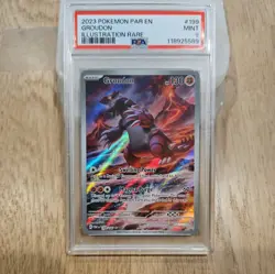 2023 POKEMON PAR EN-PARADOX RIFT ILLUSTRATION RARE #199 GROUDON PSA 9 - Image 1