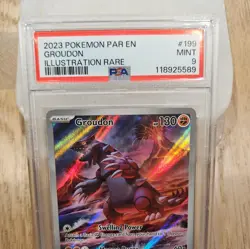 2023 POKEMON PAR EN-PARADOX RIFT ILLUSTRATION RARE #199 GROUDON PSA 9 - Image 2