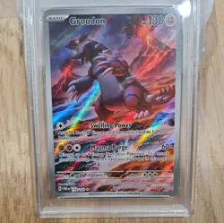 2023 POKEMON PAR EN-PARADOX RIFT ILLUSTRATION RARE #199 GROUDON PSA 9 - Image 3