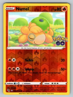 Numel (Peelable Ditto) Reverse Holo Pokemon GO 013/078 NM - Image 1