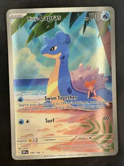 Pokemon TCG Misty's Lapras Destined Rivals 194/182 Illustration Rare - Image 1