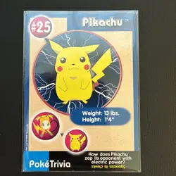 Pokemon Pikachu #25 PokeTrivia Mewtwo Strikes Back Collectible Movie Scene 2 - Image 1