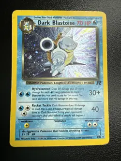 Pokemon Dark Blastoise 3/82 Team Rocket Holo Rare Vintage WOTC HP - Image 1