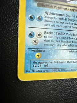 Pokemon Dark Blastoise 3/82 Team Rocket Holo Rare Vintage WOTC HP - Image 4
