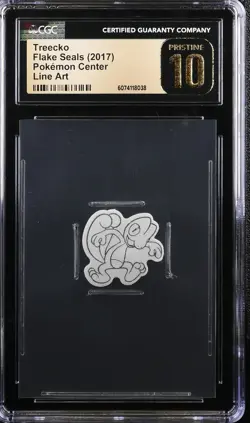 Treecko - 2017 Pokemon Center Flake Seals (Line Art) - CGC Pristine 10 - Image 1