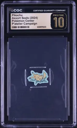 Pikachu - 2024 Pokemon Center Flake Seals - CGC Pristine 10 - P'atelier Campaign - Image 1