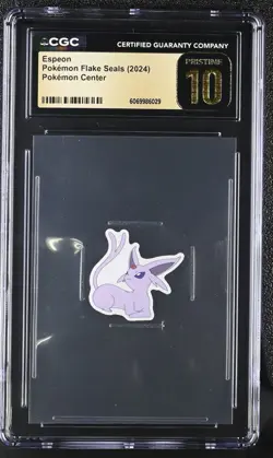 Espeon - 2024 Pokemon Center Flake Seals - CGC Pristine 10 - Image 1