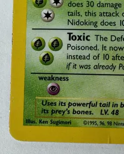 Pokemon TCG Nidoking Base Set 11/102 Holo Rare Unlimited 1999 WOTC - Image 3