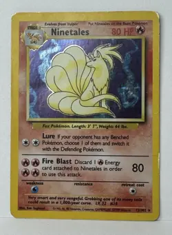 Pokemon TCG: Ninetales 012/102 Base Set Holo Unlimited Rare WOTC Vintage - Image 1