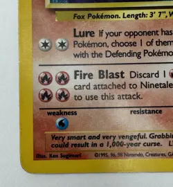 Pokemon TCG: Ninetales 012/102 Base Set Holo Unlimited Rare WOTC Vintage - Image 3