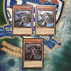 Yugioh! Thunder Dragondark RA03-EN018 x3 Playset Collector's Rare 1st Edition NM - Image 1